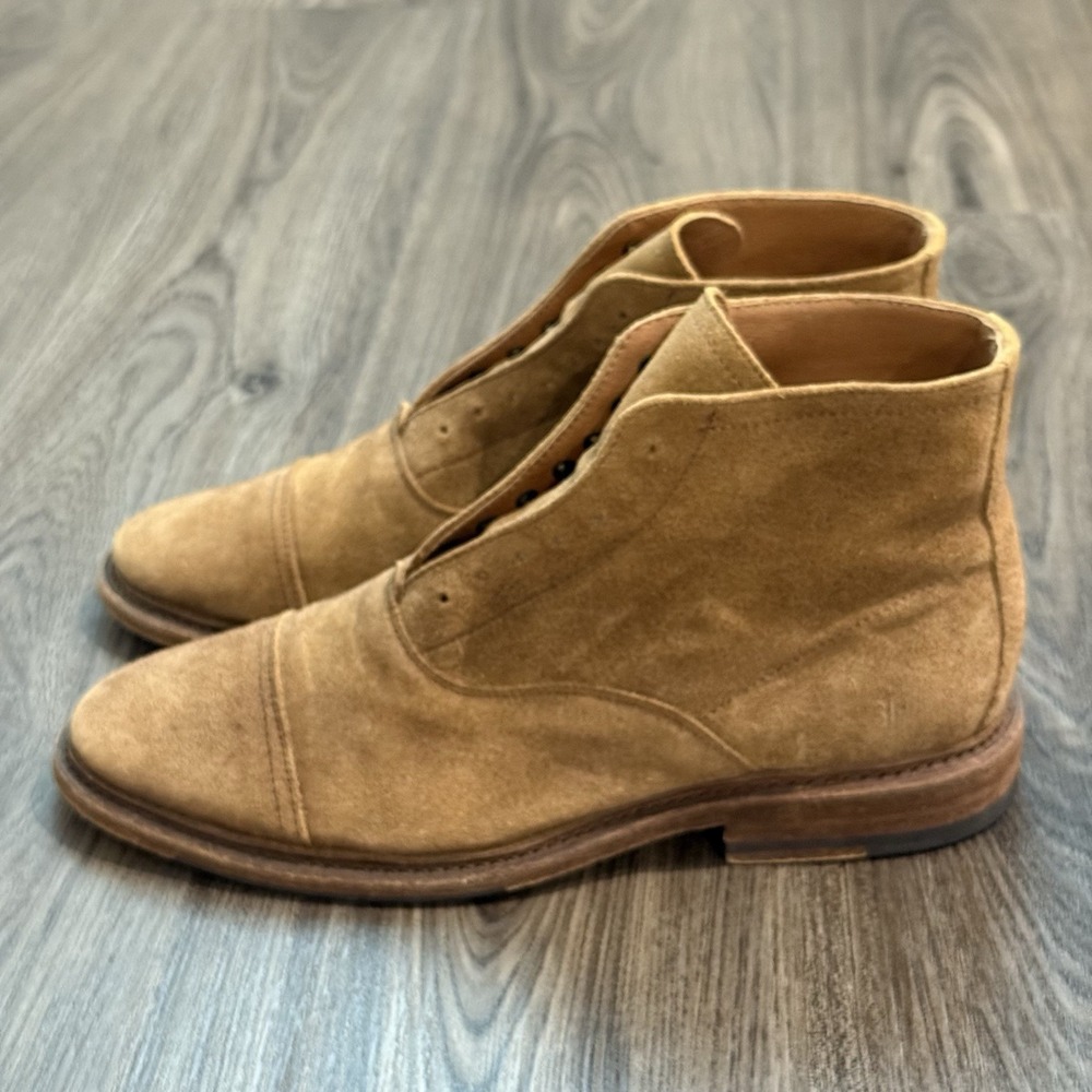 Frye Paul Lace UP Chukka Boots Faded Brown Mens 8 D Made In Mexico - Picture 3 of 11